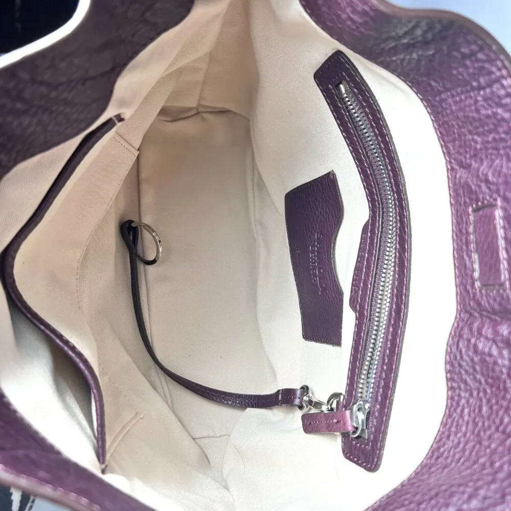 Shinola Plum Leather Crossbody Bag